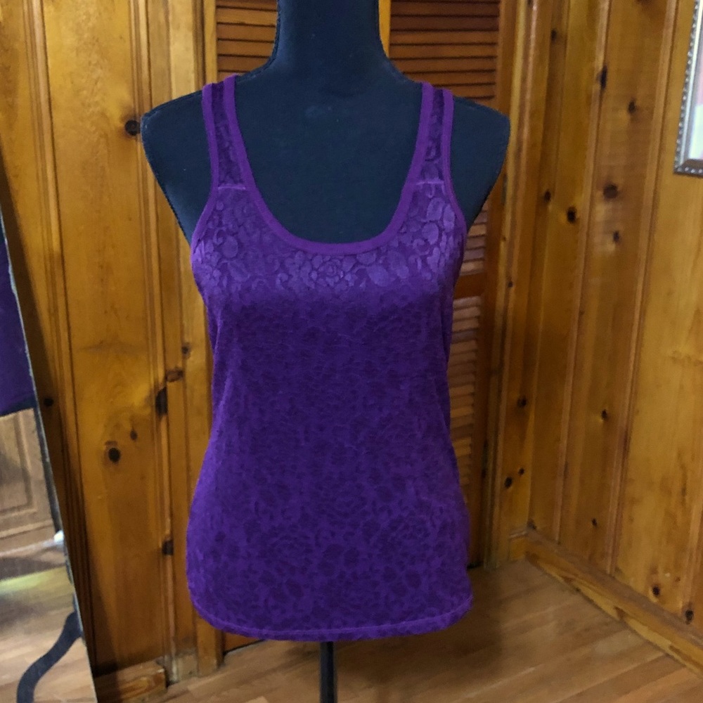 ❤️Aeropostale purple lace racerback tank top